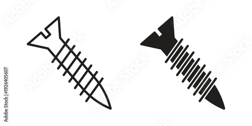 Screw icons for website design and development, app development. EPS10