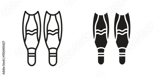 Scuba diving icons for website design and development, app development. EPS10