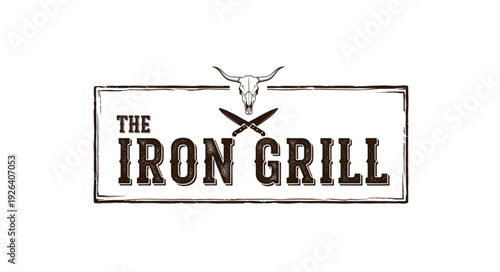 The Iron Grill Restaurant Logo Design.