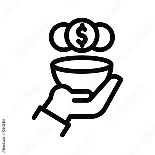  poverty line icon illustration vector graphic.eps