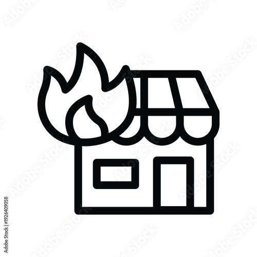  insolvent line icon illustration vector graphic.eps