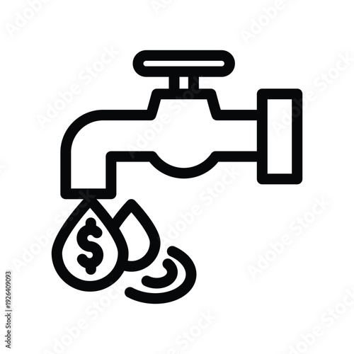liquidity line icon illustration vector graphic.eps