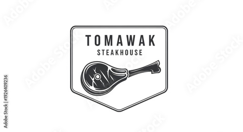 Tomawak Steakhouse Logo Design Element.