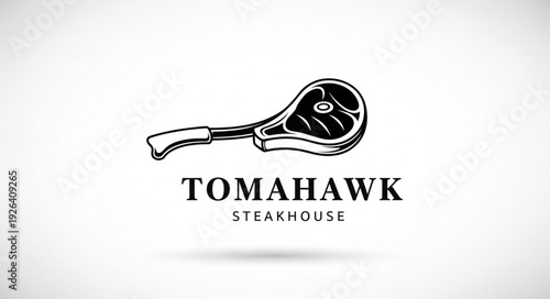 Tomahawk Steakhouse Logo Design Illustration.