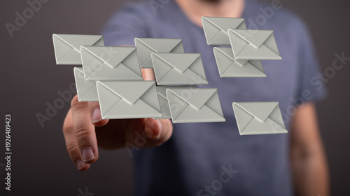Concept of email marketing,...