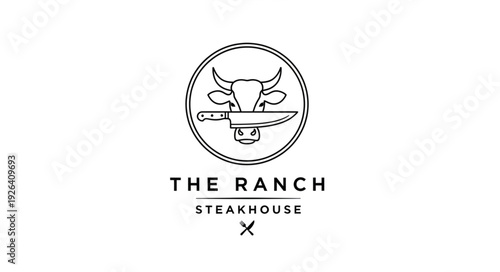 The Ranch Steakhouse Logo Design.