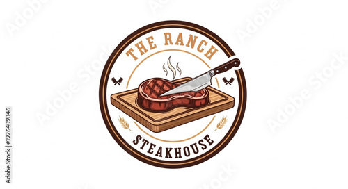 The Ranch Steakhouse Restaurant Logo Design.
