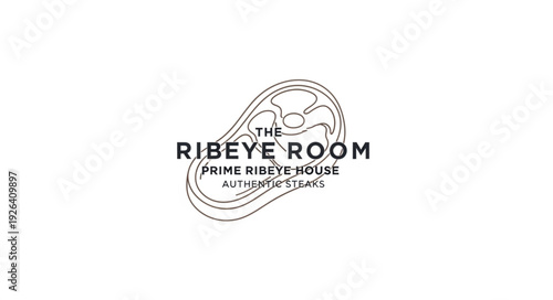 The Ribeye Room Steakhouse Logo Design.