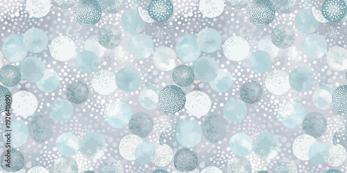 Abstract geometric pattern with light blue and white circular shapes Vector