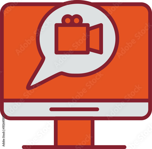 Video Communication Vector Icon