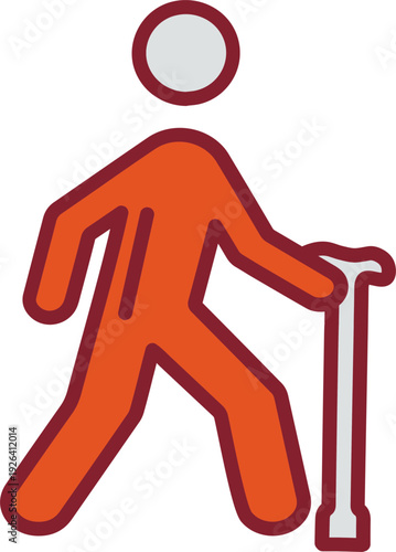 Walking Stick Vector Icon