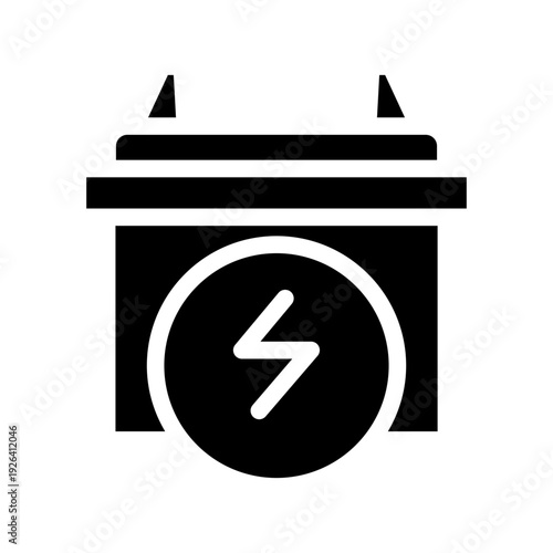 Charging accu battery icon