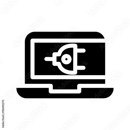 Charging laptop icon