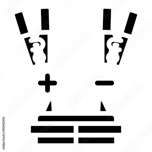 Battery and clamp unit icon