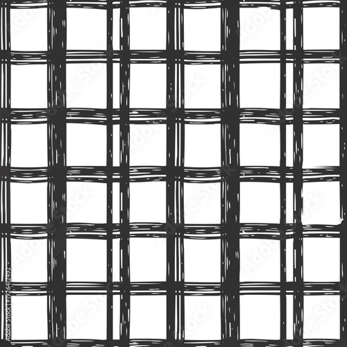 Chalk Texture Plaid Pattern Set  Grunge Style Seamless Backgrounds