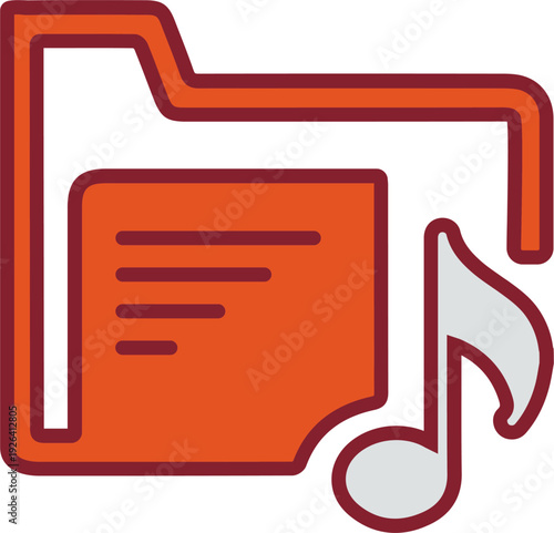Music Folder Vector Icon