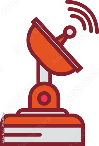 Communication Satellite Vector Icon