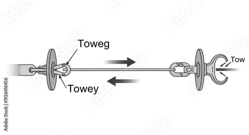 Tow Truck Towing Car Diagram Illustration.