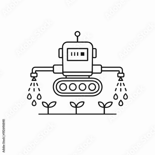 A robot cultivating farm with efficient and technological advancement.