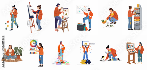 Illustrations of a Creative Woman's Journey: Art, Design, Learning, Problem-Solving, and Professional Development Activities