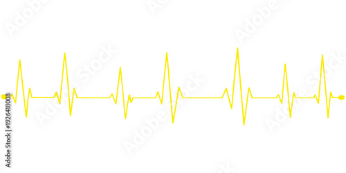 Green medical electrocardiogram wave line on a monitor displaying a healthy heart beat cardiogram and pulse rate graph for healthcare technology illustration