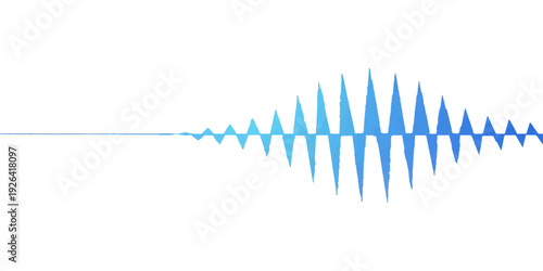 An abstract blue background featuring digital sound waves and frequency pulses creates a modern technology vector illustration for audio music design