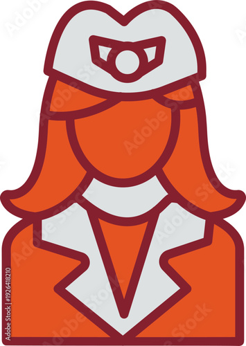 Flight Attendant Vector Icon