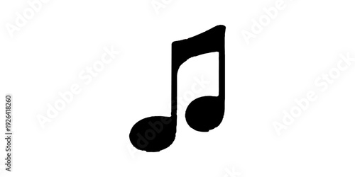 Glossy 3D musical note icons and vector melody symbols on a black and white background creating a song audio element for web design