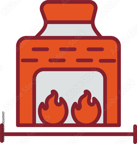 Coal Furnace Vector Icon