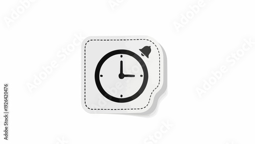 Alarm clock with notification symbol.