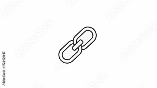 Single metal chain link icon.