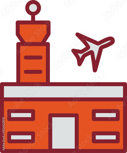 Airport Building Vector Icon