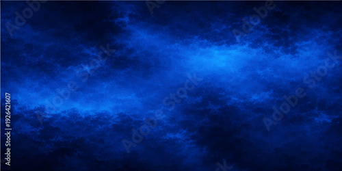 Abstract dark blue backgrounds featuring a stormy sky with lightning and clouds over a deep sea texture