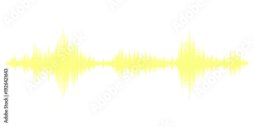 A blue digital technology design featuring an abstract music background with an electronic audio sound wave pulse and a speaker vector illustration reflecting a modern frequency equalizer waveform