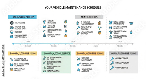 Vehicle Maintenance Schedule Diagram.