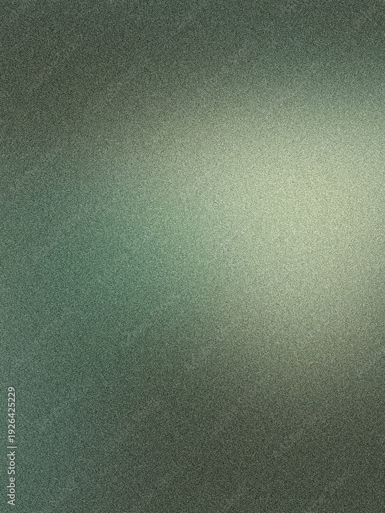 Fototapeta premium Dark Green Grainy Texture Background with Soft Gradient Light