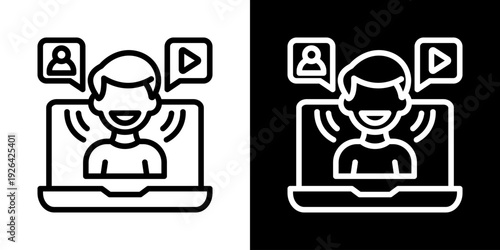 Rumors Icon Of Line Black And White Style Vector Illustrationn