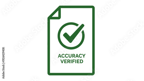 Green Verified Accuracy Document Icon.