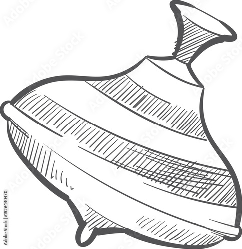 Whirligig icon. Hand drawn plastic toy doodle