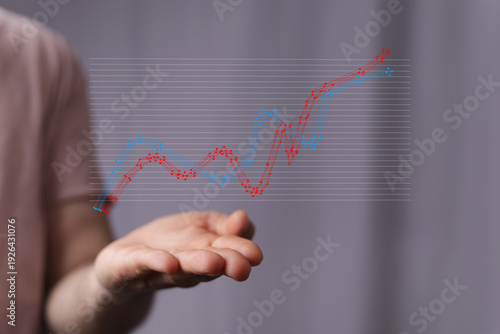 Businessperson presenting a...