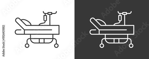Bed Booking Icon Set Vector Collection Isolated In Black And White