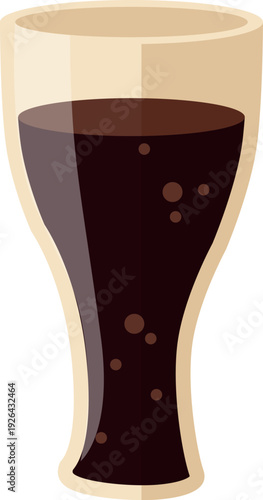 Soda glass. Fizzy sparkling drink cartoon icon