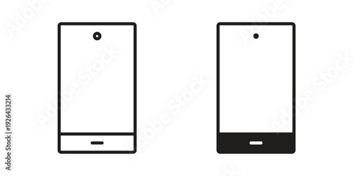 Smartphone icon. simple thin line icon vector illustration pack on white