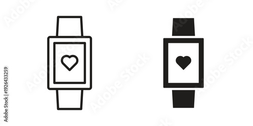 Smartwatch icon. simple thin line icon vector illustration pack on white