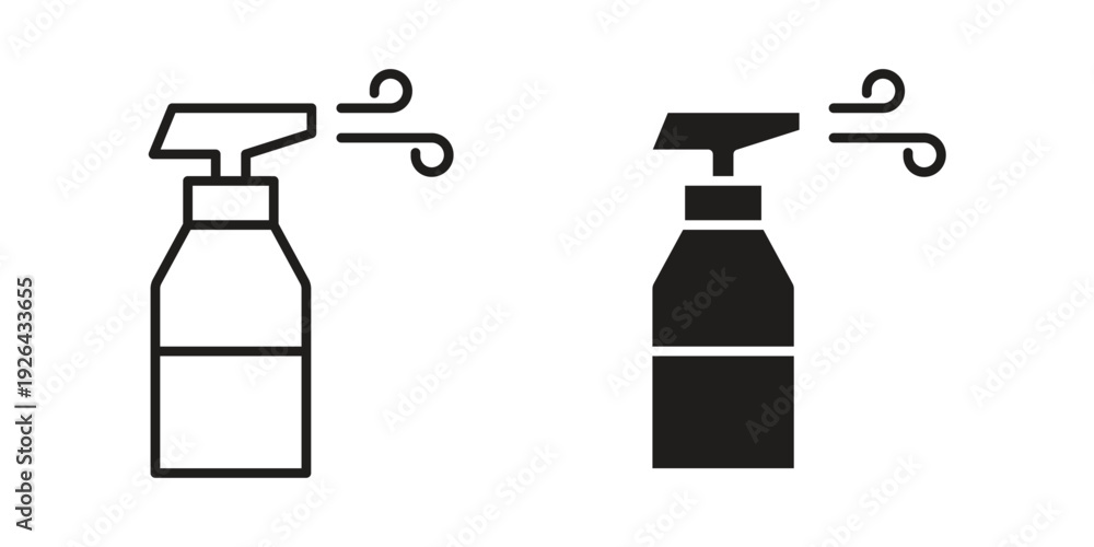 Obraz premium Spray bottle icon. simple thin line icon vector illustration pack on white