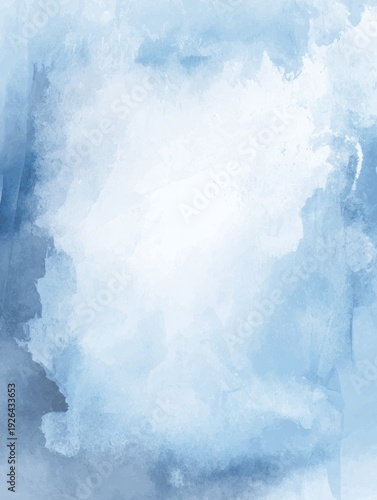 Soft dusty blue watercolor background with delicate texture. Elegant pastel abstract design for wedding invitations, branding and creative projects.