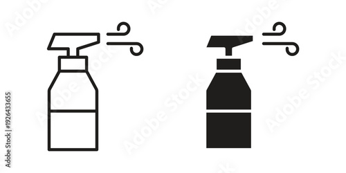 Spray bottle icon. simple thin line icon vector illustration pack on white