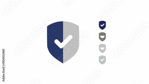 Shield with checkmark icon security.