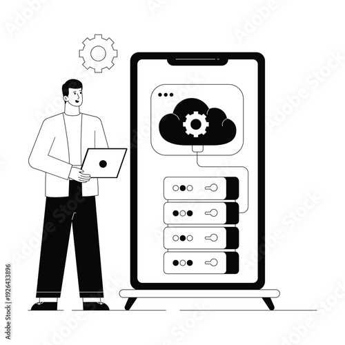Web Server    Vector illustration. EPS 10	