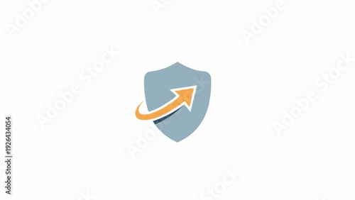 Shield Icon with Arrow Protection Symbol.